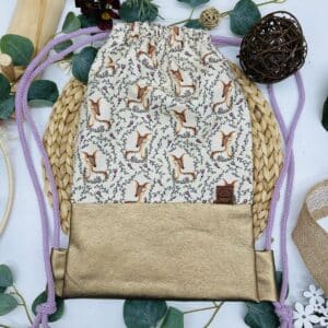 SOFORTKAUF KINDERBeutelrucksack Rehe gold