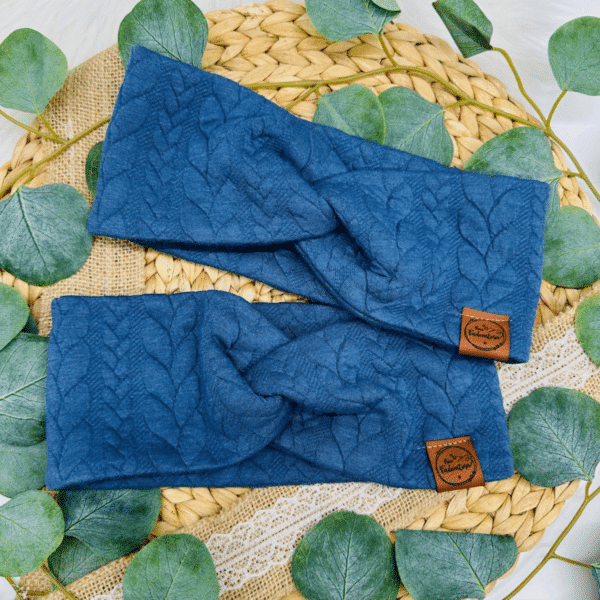 SOFORTKAUF Stirnband Zopfstrick  jeansblau