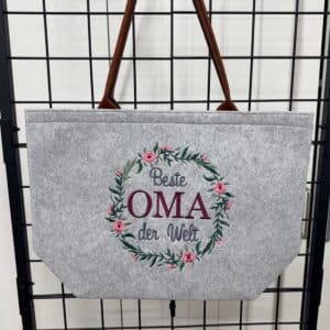 SOFORTKAUF Shopper hg Oma Kranz rosa