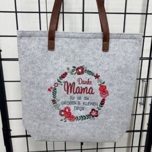 SOFORTKAUR Filztasche hg Danke Mama rot