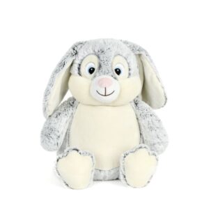 Kuschelhase grau bestickt